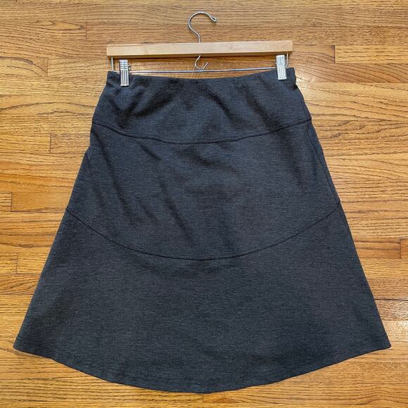 Royal Robbins Gray Knit Mini Skirt Women's Sz XS Rayon Blend Pockets Stretch - Picture 10 of 10